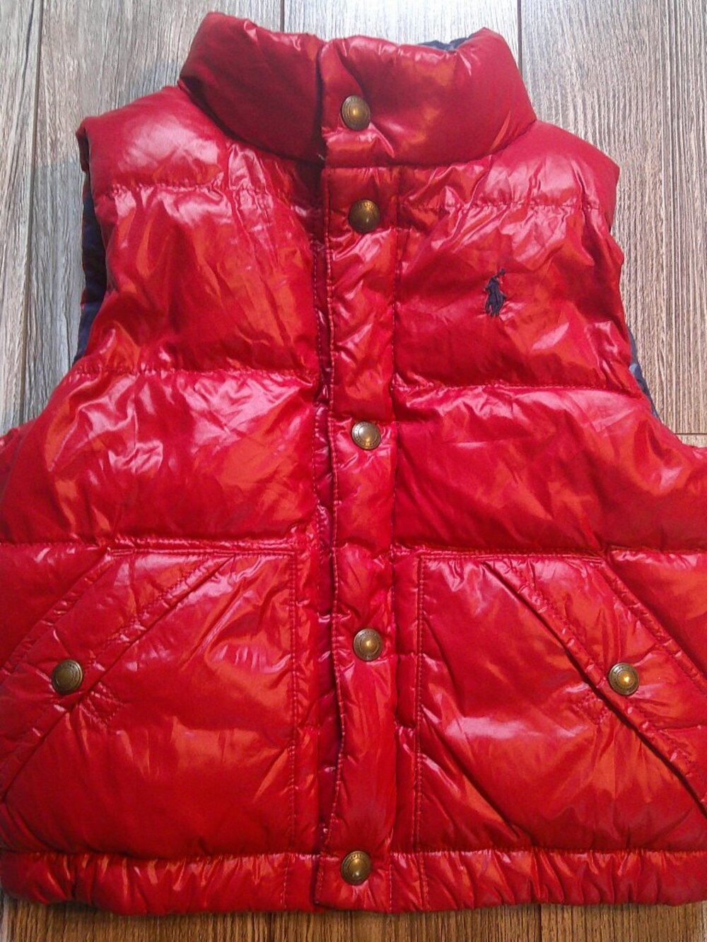"Polo Ralph Lauren" 650 White Duck Down Reversible Puffer VEST Warm Toddler 2T